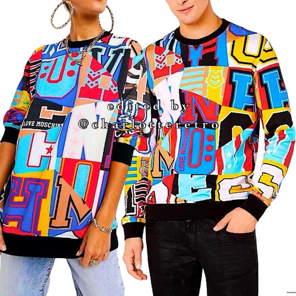 Love Moschino • Unisex AOP Colorblock Sweatshirt - Picture 2 of 11